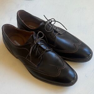 Johnston & Murphy Dark Brown Leather Oxfords